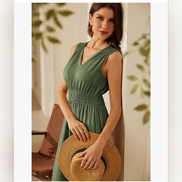 Grace Karin Dresses & Skirts - NEW Grace Karin sleeveless tank v neck midi dress Size L Large